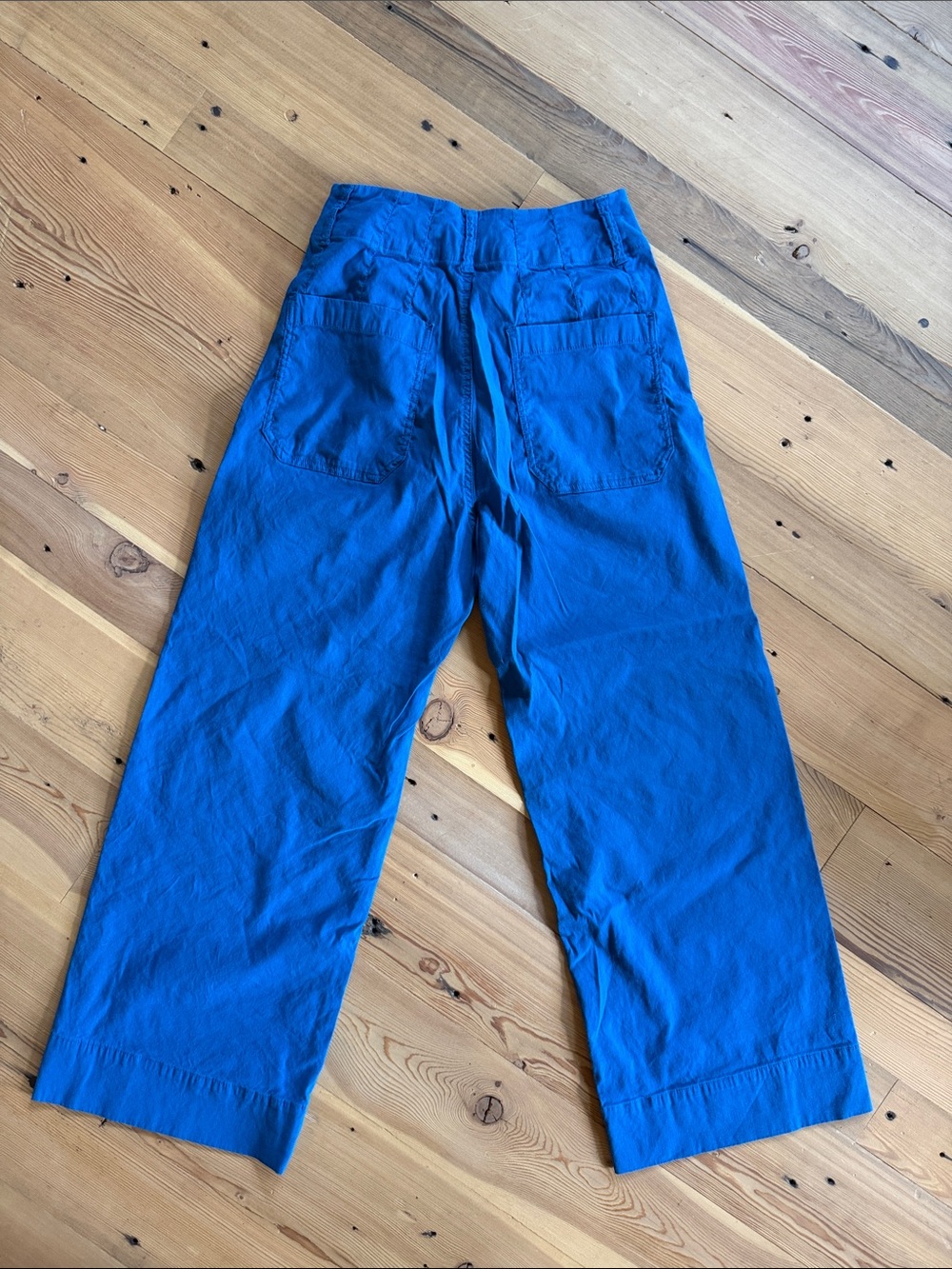 Maeve Anthropologie wide leg crop Colette pants in blue - Picture 4 of 6